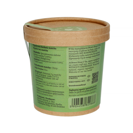 Brown House & Tea - herbata matcha Matcha EKO 40 g - obrazek 2