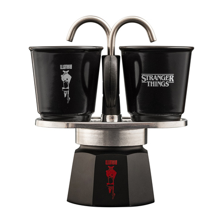 Bialetti - Mini Express Stranger Things 2tz + 2 Filiżanki 90ml -  nadruk termochromowy