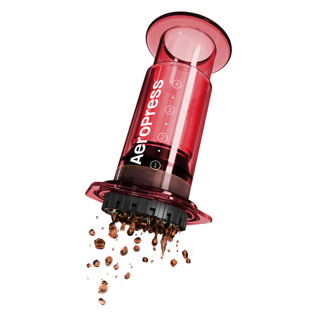 AeroPress Clear Red - Zaparzacz do kawy czerwony - obrazek 5