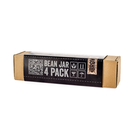 Comandante Bean Jar Brown Glass Brązowy słoik na zmieloną kawę - 4 sztuki