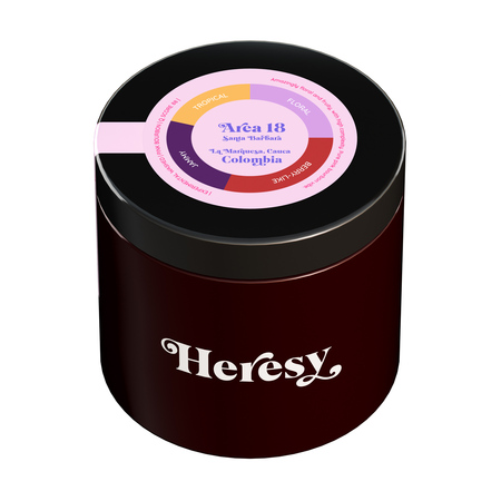 Heresy - kawa ziarnista Kolumbia Area 18 Pink Bourbon Experimental Washed Filter 252 g