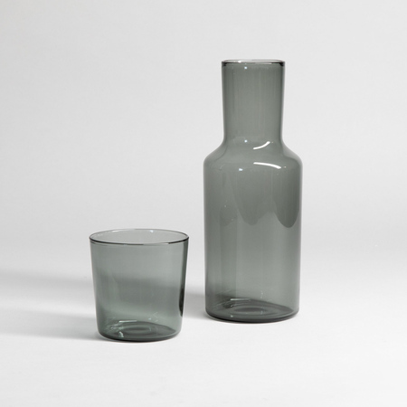 Hario - Colors Night Carafe - Karafka 600ml ze szklanką 280ml szara - obrazek 3