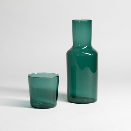 Hario - Colors Night Carafe - Karafka 600ml ze szklanką 280ml zielona - obrazek 3