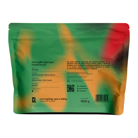 COFFEELAB - kawa ziarnista Brazylia Igarape Rainforest Espresso 1 kg - obrazek 2