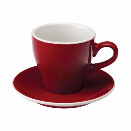 Loveramics Tulip - Filiżanka i spodek Cafe Latte 280 ml - Red