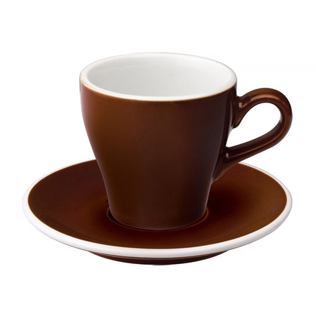 Loveramics Tulip - Filiżanka i spodek Cappuccino 180 ml - Brown