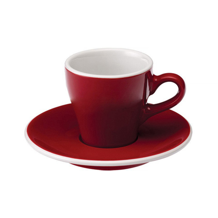 Loveramics Tulip - Filiżanka i spodek Espresso 80 ml - Red