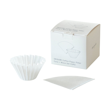 ORIGAMI - zestaw filtrów papierowych M + filtry papierowe z płaskim dnem 2-4 fil. 100 sztuk