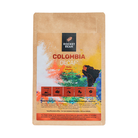 Rocket Bean - kawa ziarnista bezkofeinowa Kolumbia Nestor Lasso Ombligon Filter 200 g