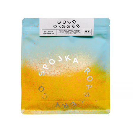 Spojka - kawa ziarnista Kolumbia Gold Digger Washed Fruit Enzyme Process Omniroast 200 g