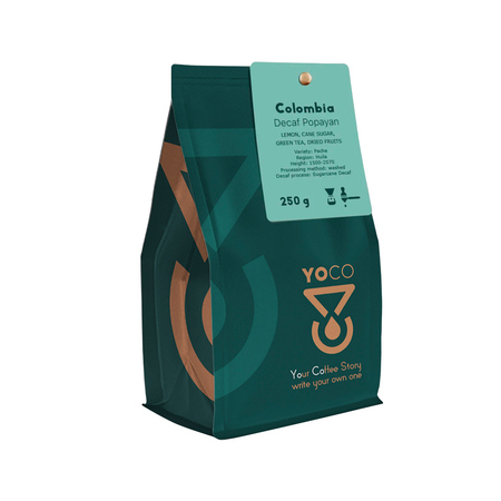 YOCO - kawa ziarnista bezkofeinowa Kolumbia Popayan Filter 250 g